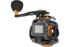 Fishing Baitcaster with Digital Line Counter and Large Digital Display