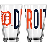 Logo Brands MLB Overtime 16oz Pint Glass (Detroit Tigers)