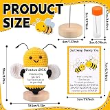 Pipihome Positive Bee Crochet Doll Gift Stocking Filler for Women Kids view 3