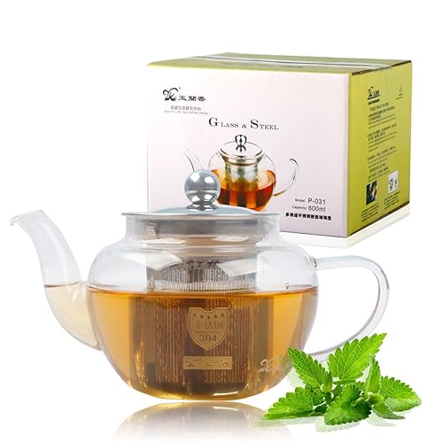 Glass teapot 500ml with glass infuser Amazon.co.uk Kitchen & Home