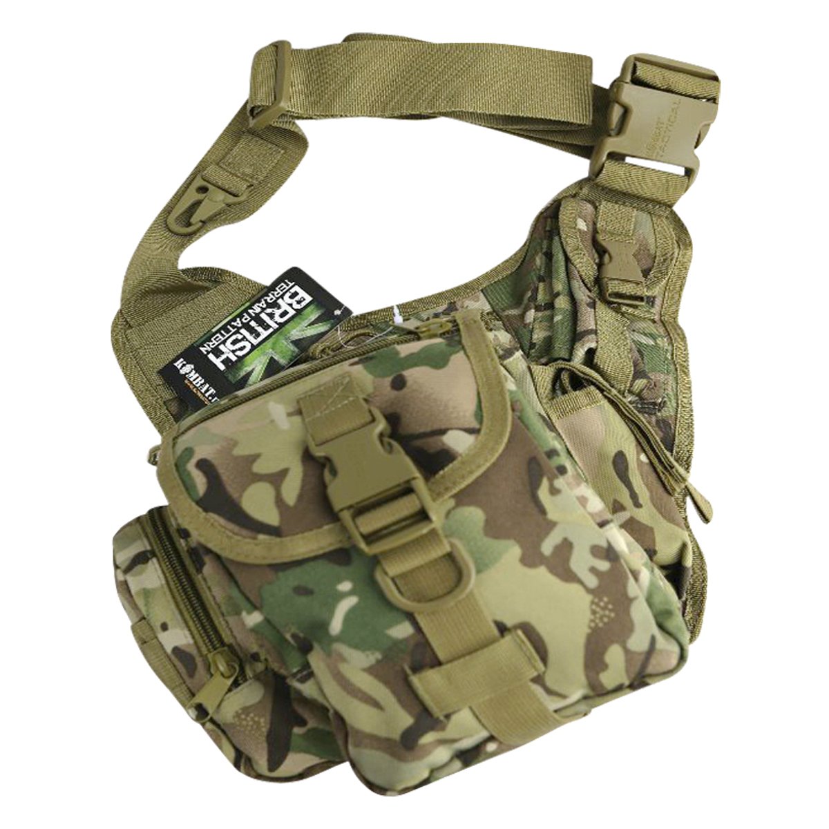 Kombat UK Tactical Shoulder Bag - Btp - BTP (British Terrain Pattern), One size fits all