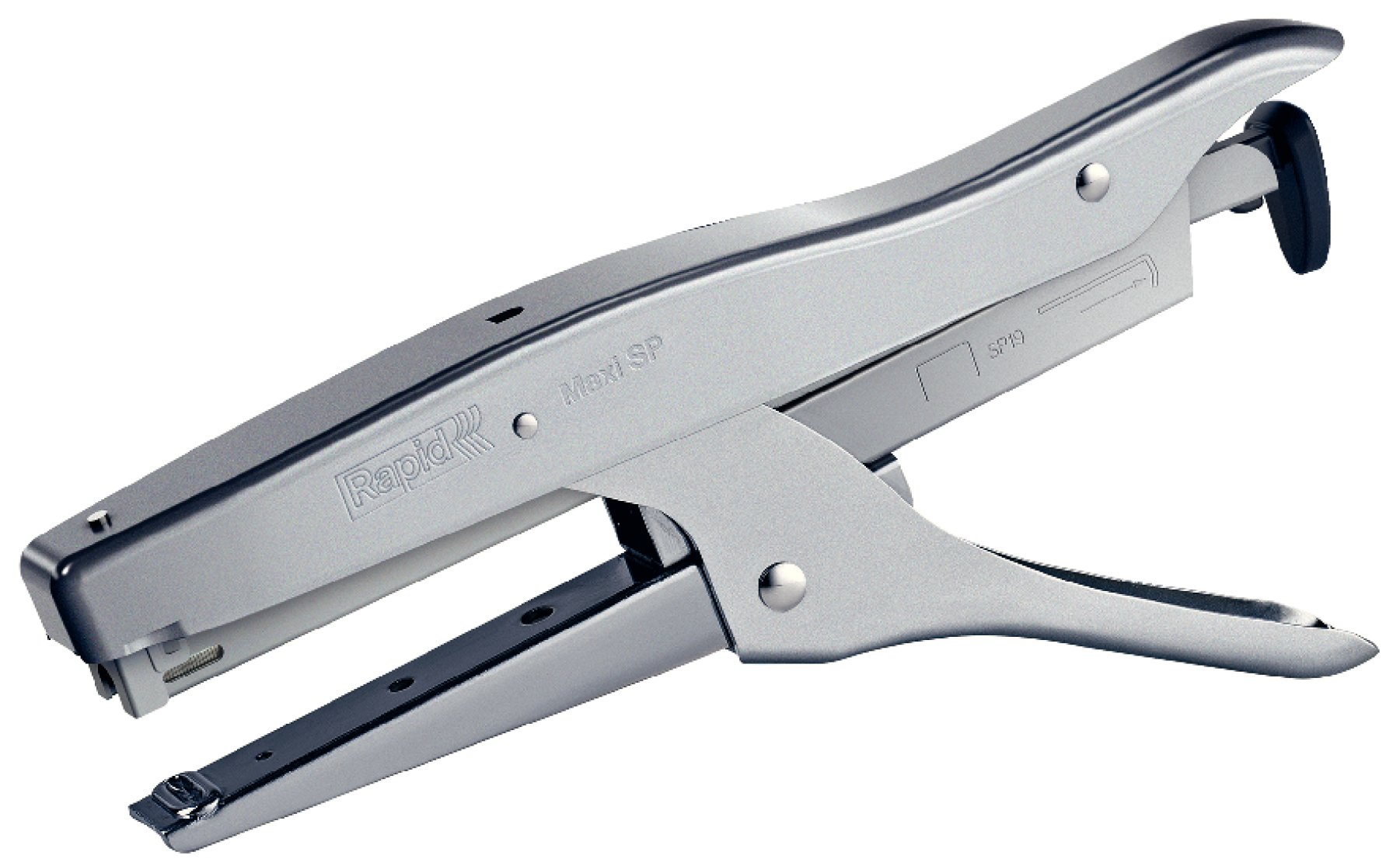 Rapid Maxi SP19 Stapling Pliers, 20 Sheet Capacity, Uses SP19 Staples, Ergonomic Design, Includes Staples, Metal, Silver, 5000890