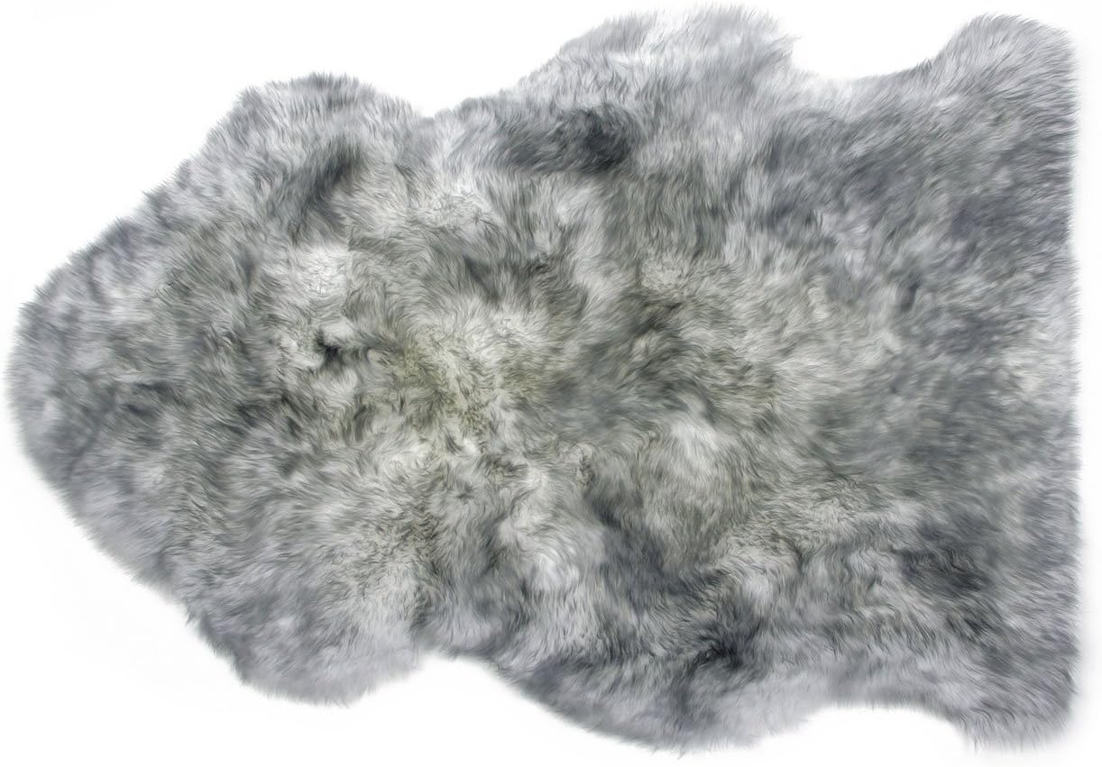 AUSKIN Premium Sheepskin Rug Single Pelt Gray Mist