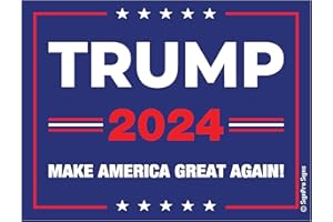 SignPro Trump 2024 Car Magnet | Trump Make America Great Again Magnetic Bumper Sticker | Trump 2024 Magnet | 4x5.25 30Mil Heavy Duty Weatherproof Car Magnets - 1pc