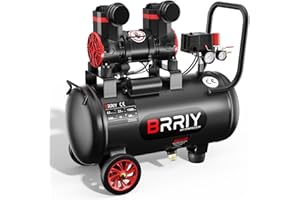 COSCOSX 10 Gallon Ultra Quiet Air Compressor, 2HP 8.76 CFM@115PSI Oil-Free Air Compressor Tank, 110V, Max 115PSI Pressure, 79dB Air Compressor for Car Repair, Spray Painting, Woodwork Nailing