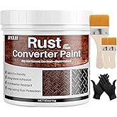 2 in 1 Rust Converter &amp; Metal Primer, 35oz Black Rust Reformer Paint for Metal, Direct-to-Rust Paint No Sanding Needed, Heavy Duty UV Resistant Rust Encapsulator &amp; Inhibitor for Automotive, Chassis, Trailer
