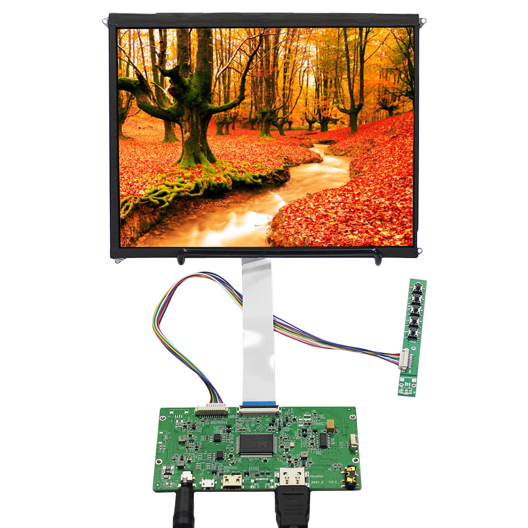 VSDISPLAY 9.7 inch 2048x1536 2K mini IPS LCD Screen and Controller Board,for Retro Video Games,Wall-mounted