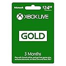 Microsoft Xbox Live 3 Month Gold Card (Physical Card)