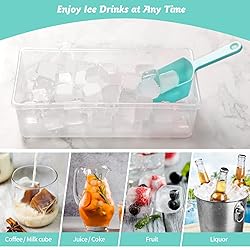 Food-grade Silicone Ice Cube Tray with Lid and
