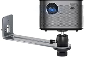Liboer Universal Projector Wall Mount - 360Adjustable Aluminum Alloy Bracket for Home and Office, with 1/4' Screw