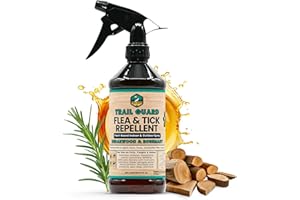 TRAIL HOUND PET SUPPLY CO. Trail Guard Natural Extra Strength Insect, Flea and Tick Spray for Dogs, Cats, People & Home (16oz, Cedarwood & Rosemary)
