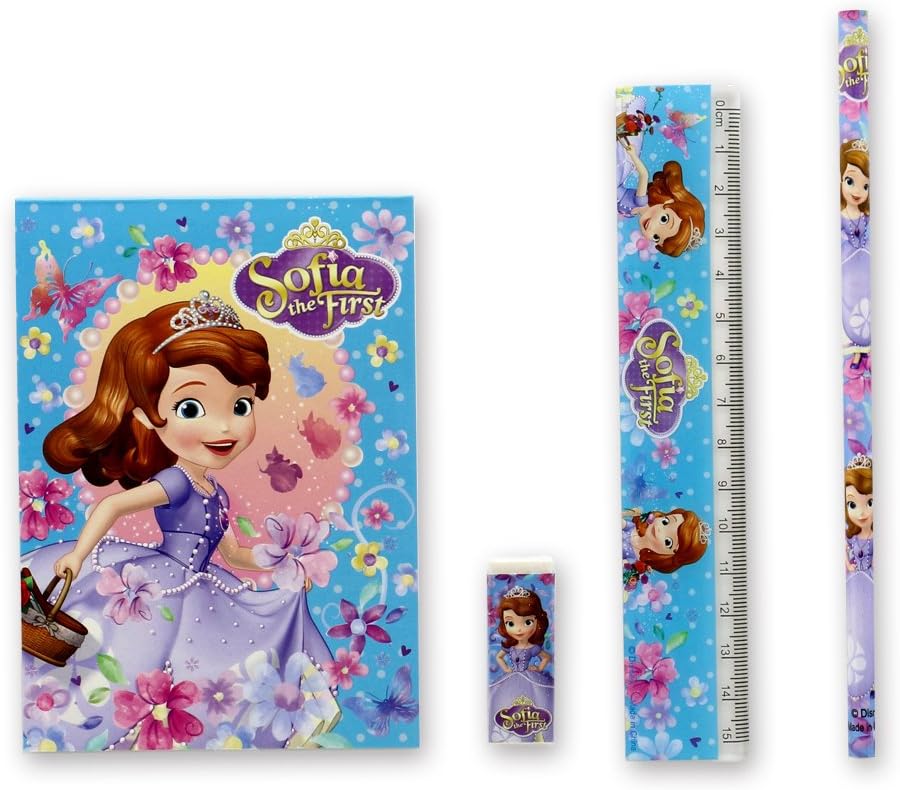 Disney Sofia The First 4 Pieces Light Blue Stationery Set