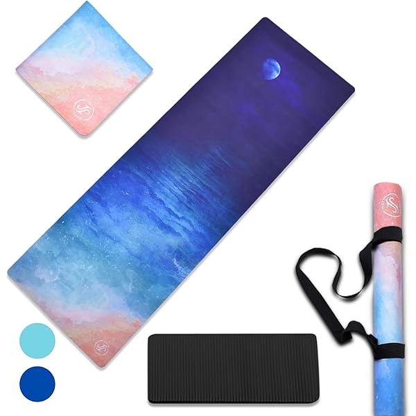 Yvonne Hummingbird Harmony Travel Yoga Mat – Ultra Thin 1.5mm, Foldable, Non-Slip Natural Rubber, Includes Carry Strap