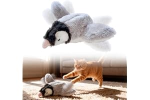 ANYSENT Interactive Chirping Bird Cat Toy,2026 New Flying Bird Cat Toy Flapping Bird Toy,Simulation Chirping Bird Toys Interactive Cat Toys for Bored Indoor Adult Cats (Light Grey/1PCS)