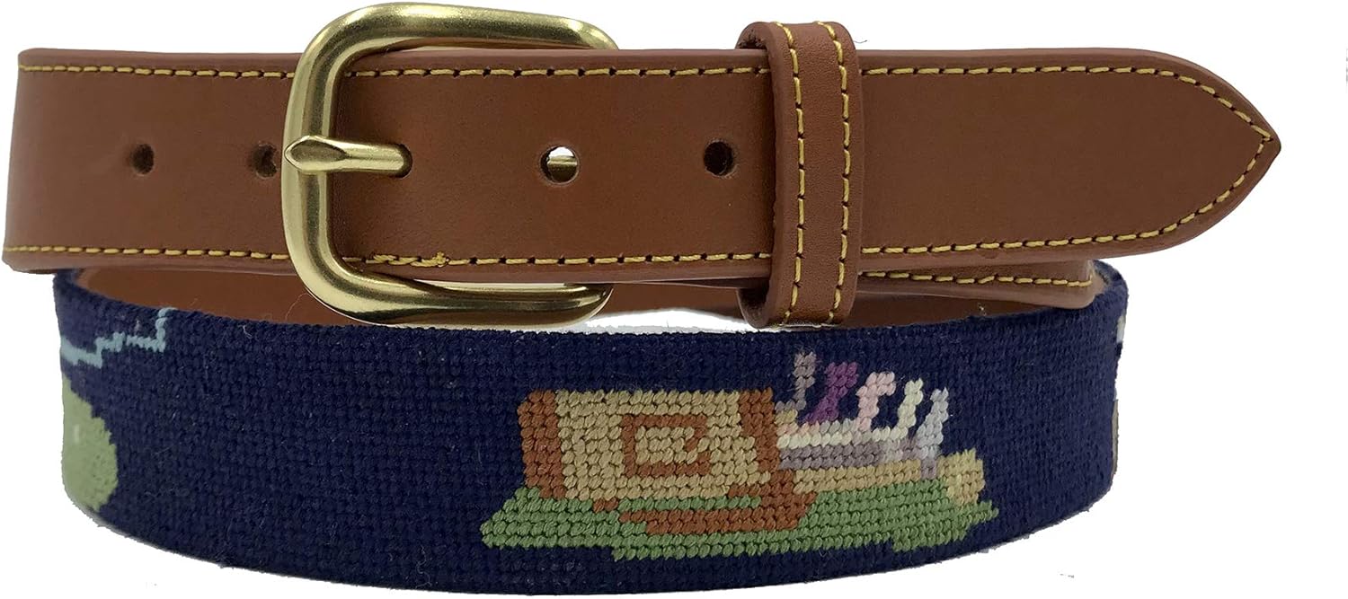 needlepoint golf belts