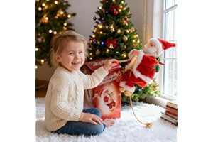 Santa Claus Musical Climbing Rope, Climbing Santa Claus, Santa Climbing Ladder, Santa Climbing Ladder with Lights, Papa Noel 