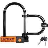 Kryptonite Messenger Mini Bike U-Lock with Wheel Extender, Heavy Duty Anti-Theft Bicycle U Lock, 11mm Steel Shackle with Keys, High Security Lock for E-Bike, Bicycles, Scooters