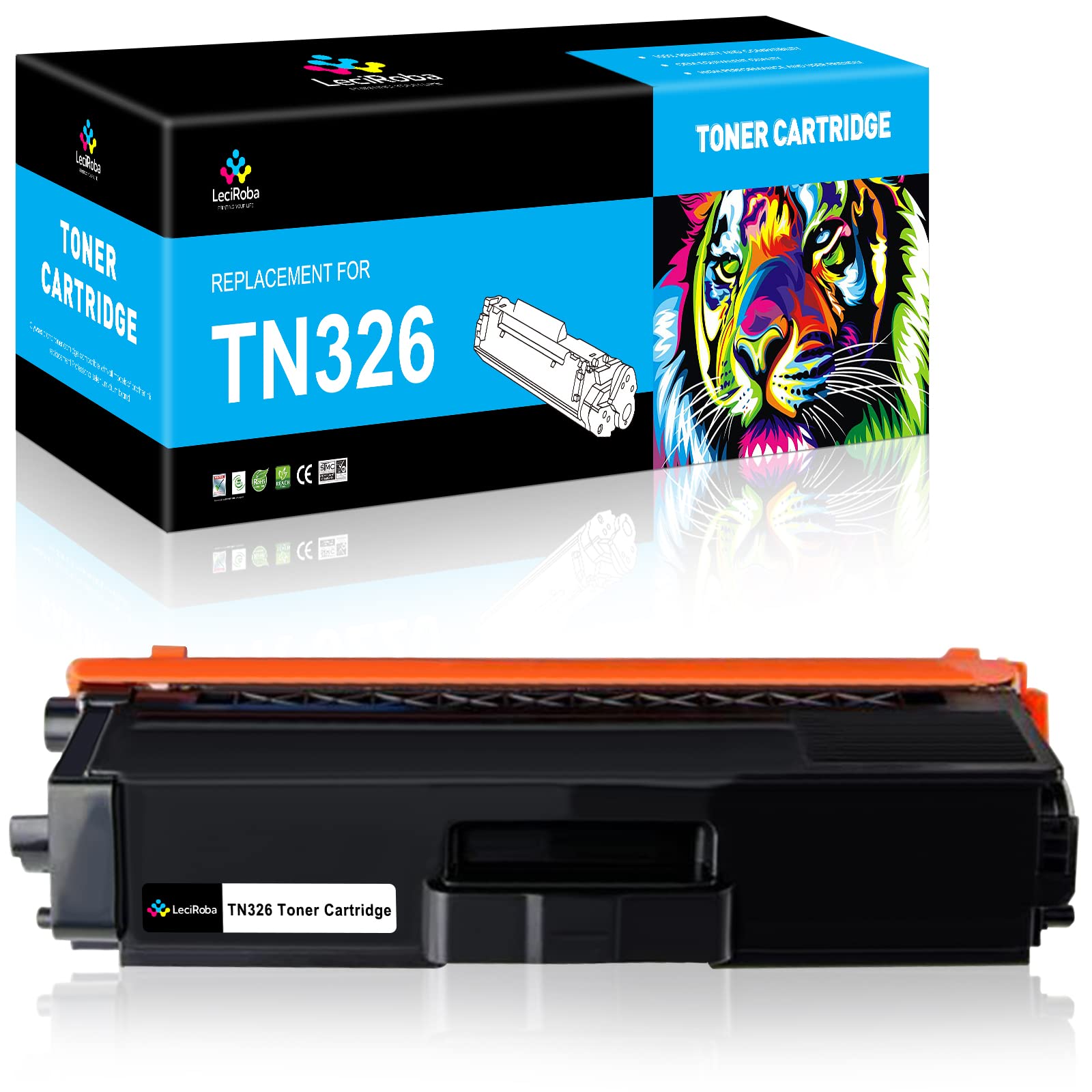 LeciRoba Brand TN326 Toner, High Yield, 4000 Page, Black, Compatible with Brother HL-L8250CDW HL-L8350CDW MFC-L8600CDW DCP-L8400CDN Printer, Included Components: Toner Cartridge