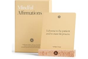 Intelligent Change Mindful Affirmations, 52 Positive Affirmation Cards for Women with Display Stand, Daily Affirmations for Inspiration, Mindfulness & Self Care, Unique Gifts for Women and Men