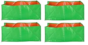 Evergreen Terrace Gardening Leafy Vegetable Green Grow Bag (18 X 12  X 9 ) - (Pack Of 4 )