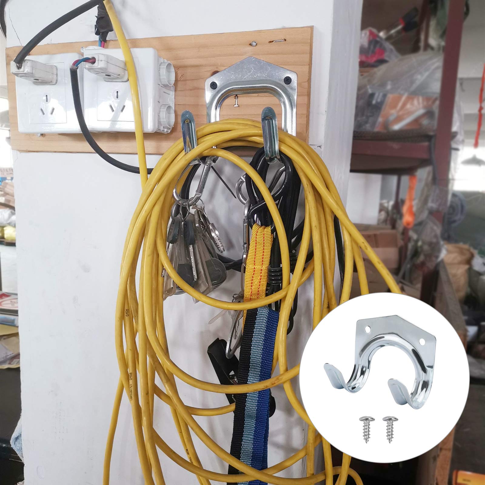 Yuechenggui 15 Stück gartengerätehalter Haken, Gerätehalter Garten, robuste Mehrzweck-Werkzeug-Haken, für Lager, Garage, Schuppen, Gartenwerkzeuge 5