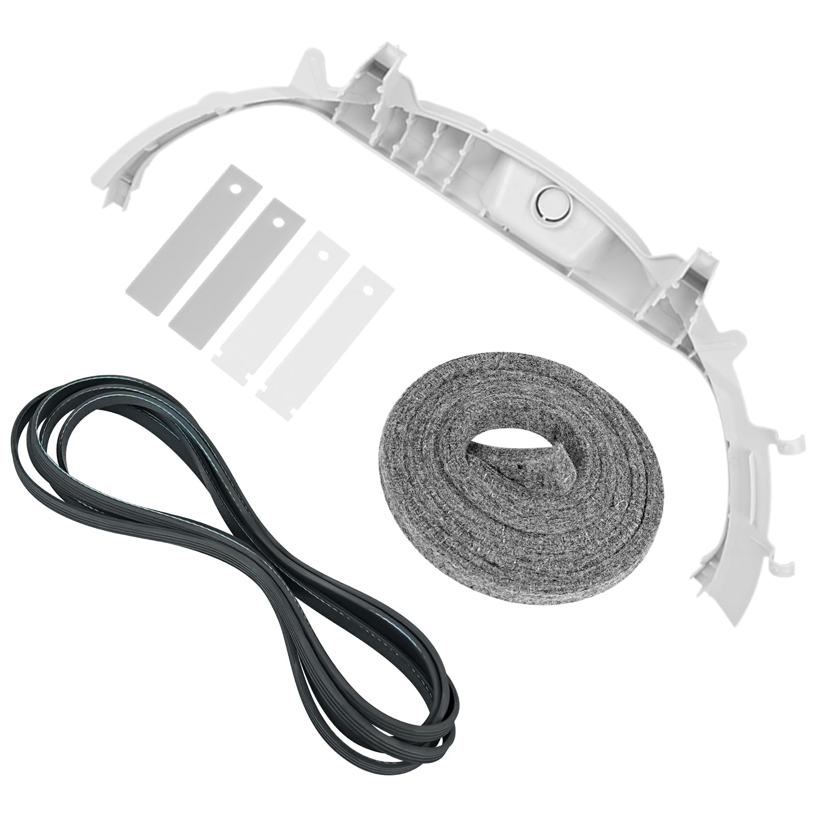 Photo 1 of 2025 New WE49X20697 WE3M26 Dryer Front Bearing kit by Puxyblue for G-E Hot-Point Dryer Includes WE3M26 Top Bearing WE9M30 Drum Felt WE12M29 Drive Belt WE1M1067 Bearing Slides WE1M504 Glide Slides