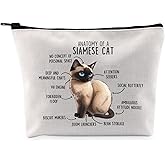 G2TUP Siamese Cat Anatomy Makeup Bag - Cat Lover Gift (Anatomy MB)