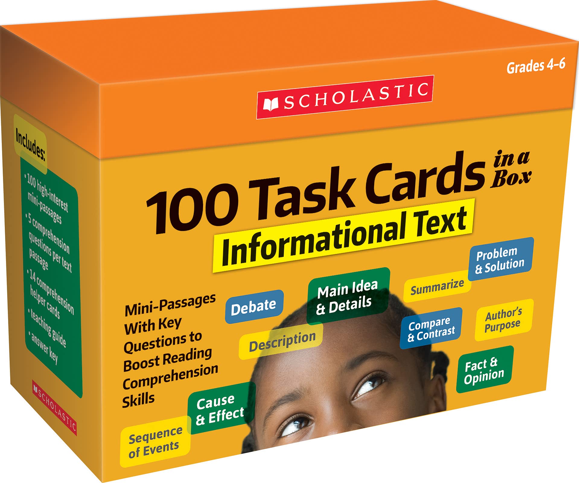 Photo 1 of Scholastic 100 Task Cards in a Box: Informational Text