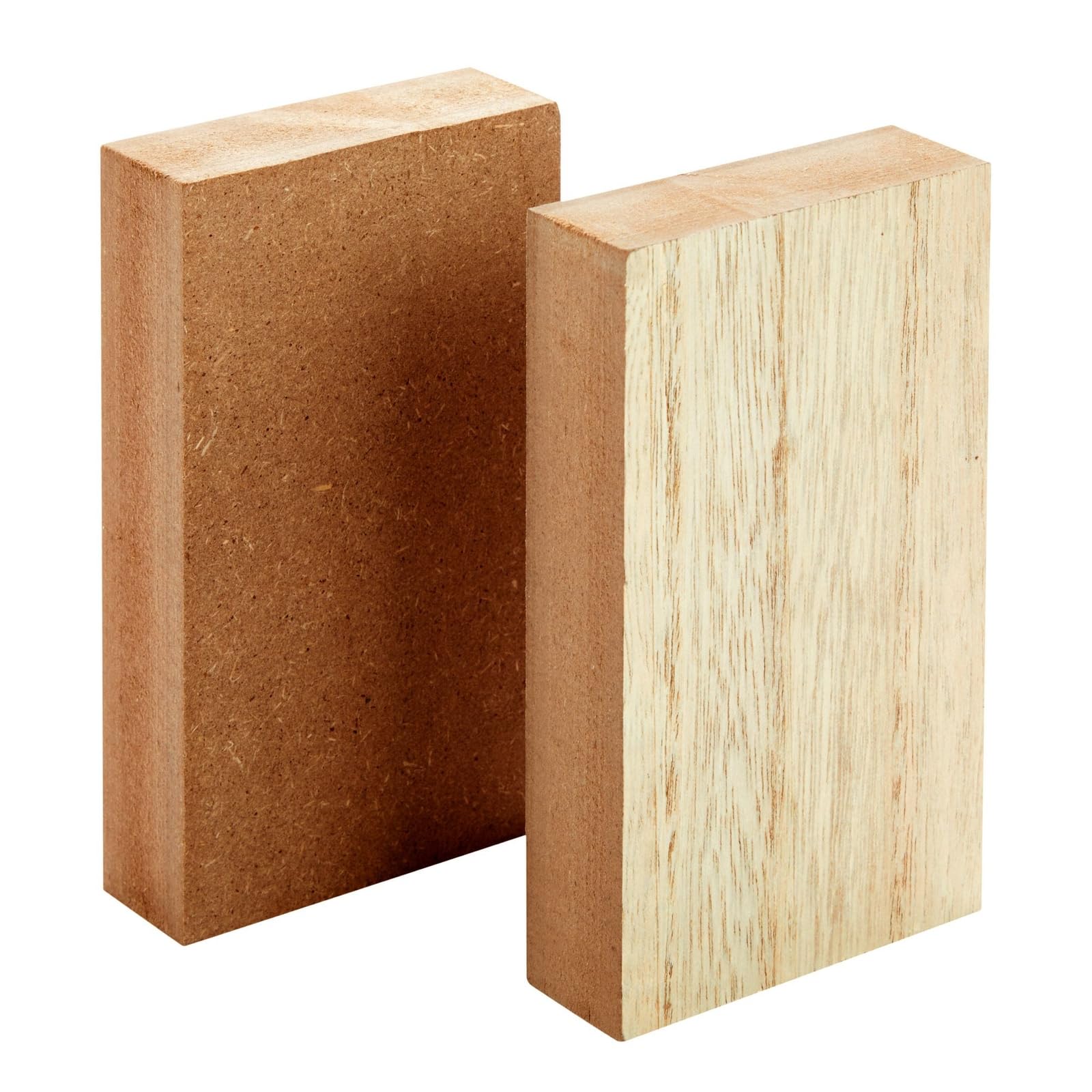 Bright Creations Unfinished MDF Wooden Boards for Crafts - 1 Inch Thick Rectangle Wooden Blocks (5 x 3 Inches Wood Block) - Pack of 4