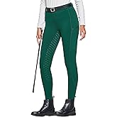 FitsT4 Sports Women's Winter Horse Riding Pants with Zipper Pockets Full Seat Riding Tights Fleece Lined Equestrian Breeches
