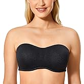 DELIMIRA Women's Strapless Bra Minimizer Seamless Underwire Unlined Bandeau for Big Bust
