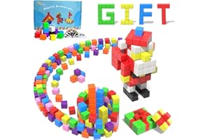 Qohuooi 54 PCS Magnetic Blocks, Magnetic Building Blocks for Toddlers 3+, Montessori Toys, Magnet Cubes, Preschool STEM Educa