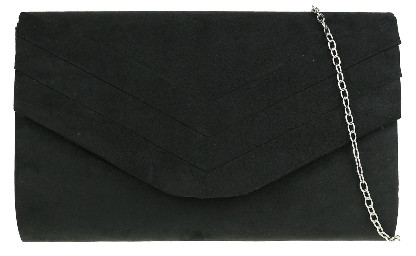 Girly Handbags Womens Plain Clutch Bag - Black