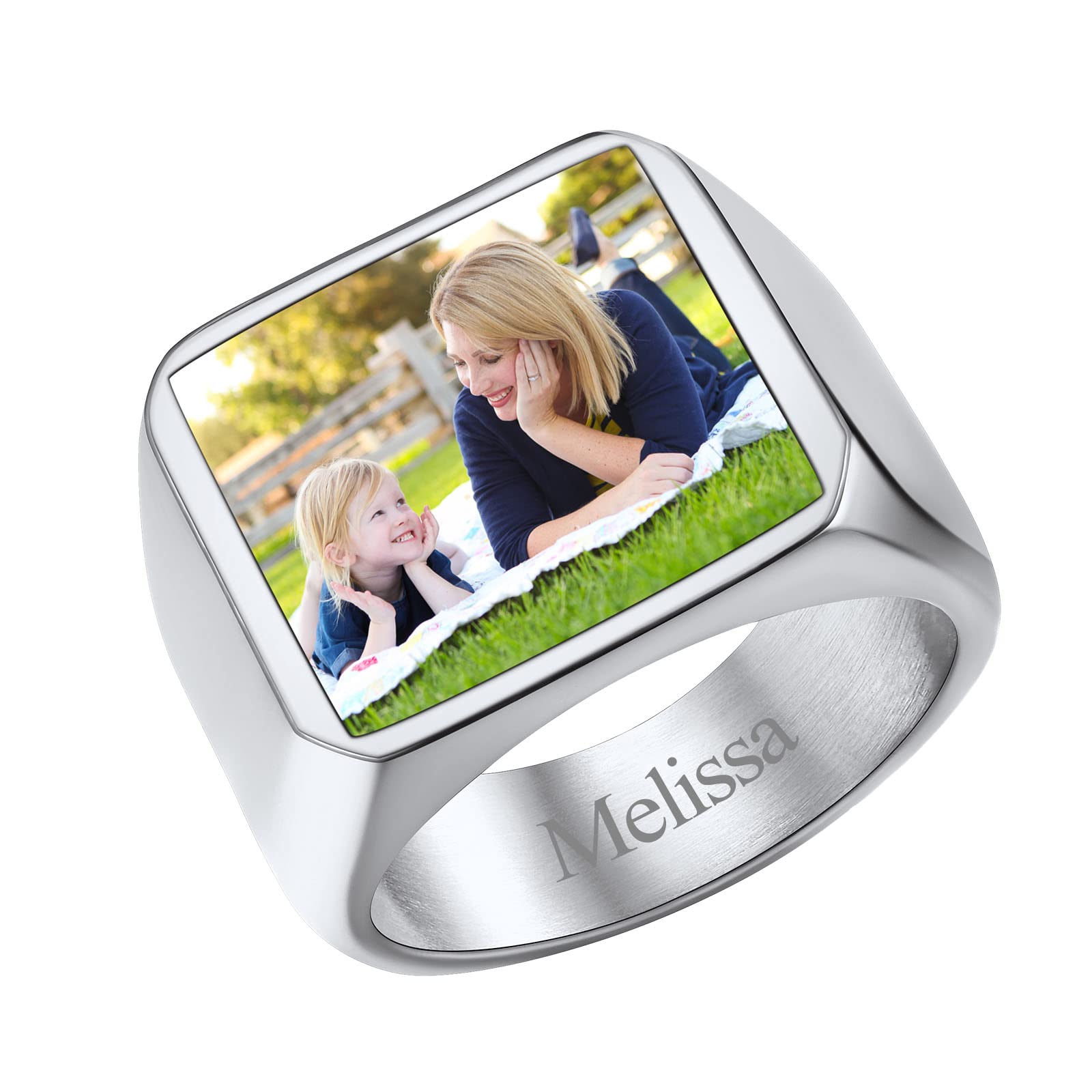 FindChic Customized Signet Photo Rings
