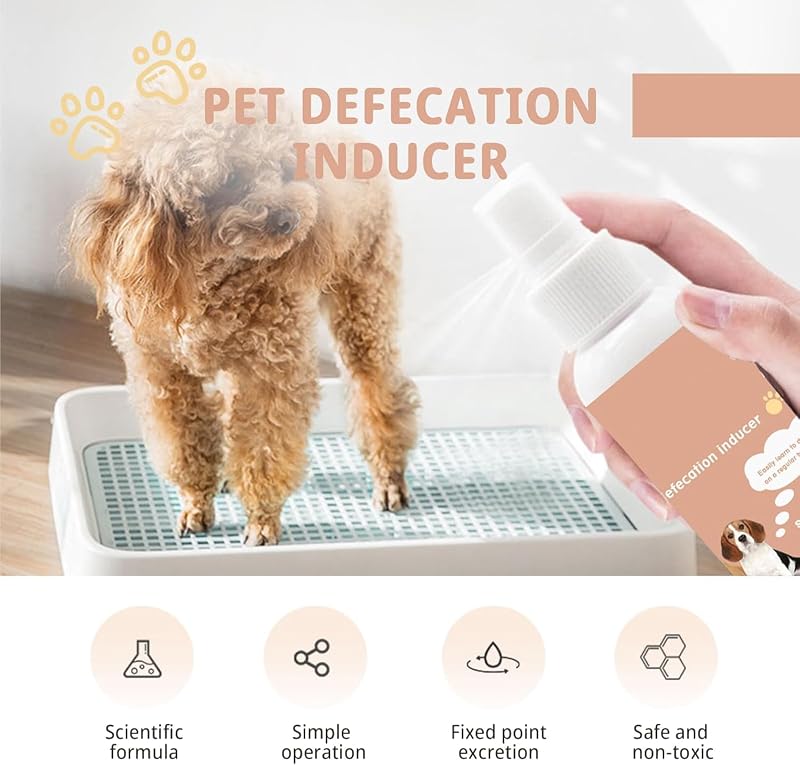 Spray de defecação para treino, para necessidades de animais, ajuda para treino de animais, indutor de defecação para várias raças