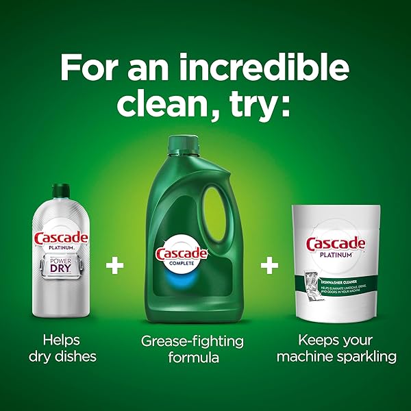 CASCADE COMPLETE DISHWASHER DETERGENT LIQUID GEL, FRESH SCENT, 75 OZ