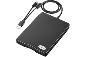 Chuanganzhuo 1.44MB 3.5-inch Floppy Disk Reader, External USB A/C Drive for PC/Laptop/Desktop, Windows 11/10/8.1/7/Vista/XP, 