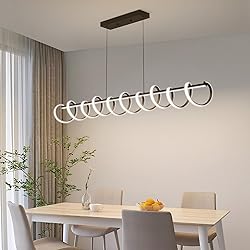 Black Chandelier, Modern Ceiling Spring-Shaped