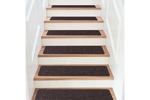 Majorhouse 15pcs Non-Slip Stair Mat,Anti Slip Stair Treads,Peel and Stick with Reusable Adhesive,Stairway Treads Stair Covers