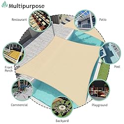 SunnyRoyal Sun Shade Sail 13'x23' Rectangle Canopy
