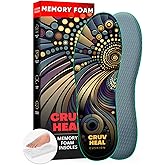 CRUVHEAL Memory Foam Shoe Inserts - for Men and Women - Extra Cushion Insoles - Soft and Comfortable (Men 5.5 - Women 6.5)