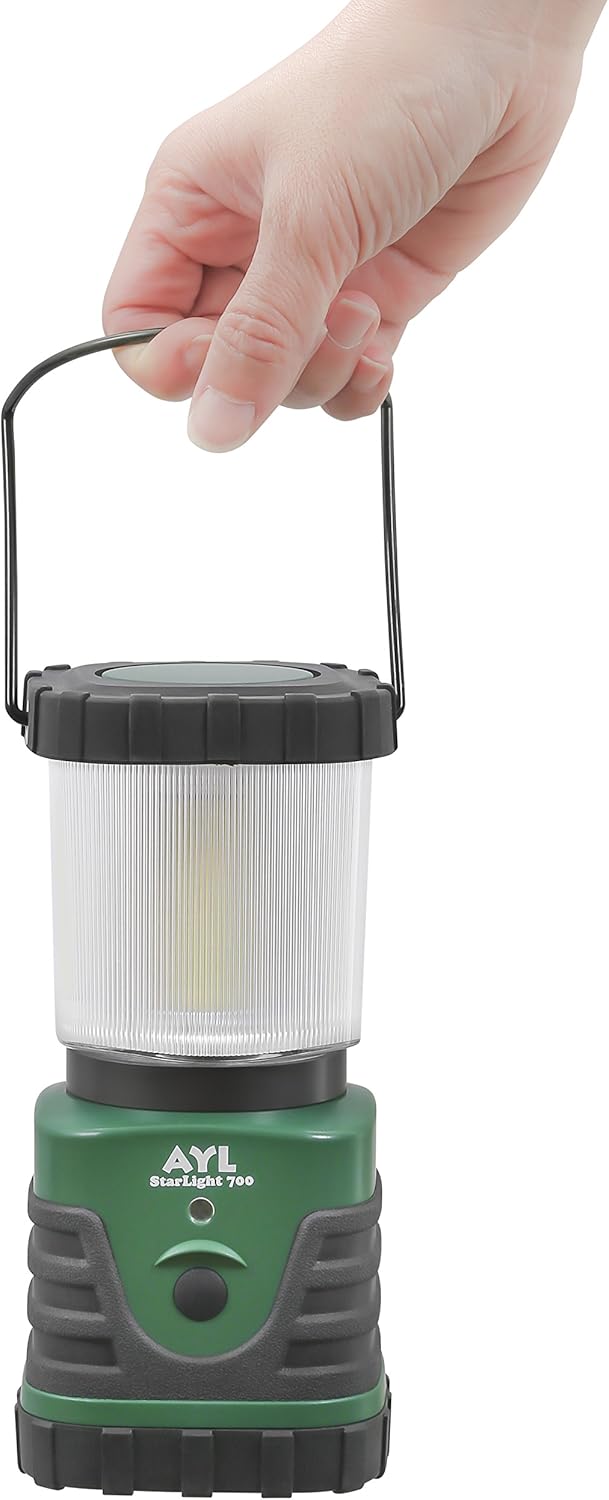 AYL Starlight 700 - Water Resistant - Shock Proof - Long Lasting Up to 6 Days Straight - 1300 Lumens Ultra Bright LED Lantern - Perfect Lantern for Hiking, Camping, Emergencies, Hurricanes, Outages: Sports & Outdoors