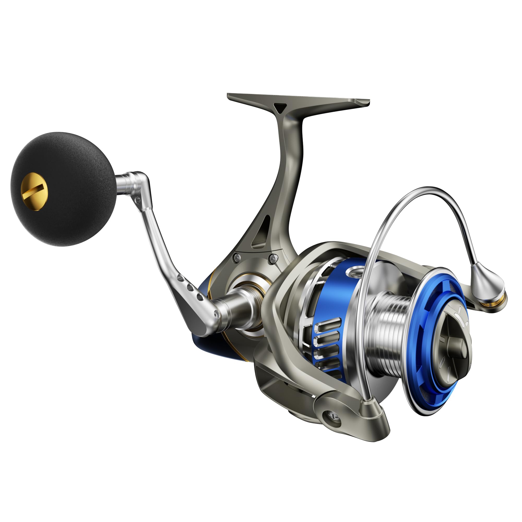 Photo 1 of ?Divmystery Spinning Reel 1000-7000X for Saltwater | 9+1 Stainless Bearings, Ultra-Lightweight Aluminum Body, Carbon Fiber Drag for Big Game Fishing (Max Drag Up to 55lbs)