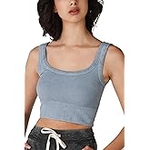 NIKIBIKI Women Seamless Vintage Chevron Ribbed Crop Top, Made in U.S.A, One Size