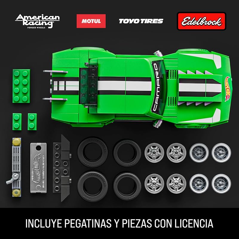 Hot Wheels Custom '68 Camaro Speed Series, 289 peças, detalhes realistas e autocolantes para personalização, para colecionadores adultos e rapazes e raparigas a partir dos 10 anos, JFT17