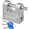 Magmaus® RTL50 Heavy Duty Lock for Shipping Container - [Weatherproof] - Secure Outdoor Lock for Storage Unit, Gate, Shed, Fence, Door - 3 Keys