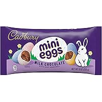 CADBURY MINI EGGS Milk Chocolate with a Crisp Sugar Shell Treats, Easter Candy, 9 oz Bag