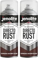 Jenolite Directorust Gloss Spray Paint Espresso Brown 2 x 400ml
