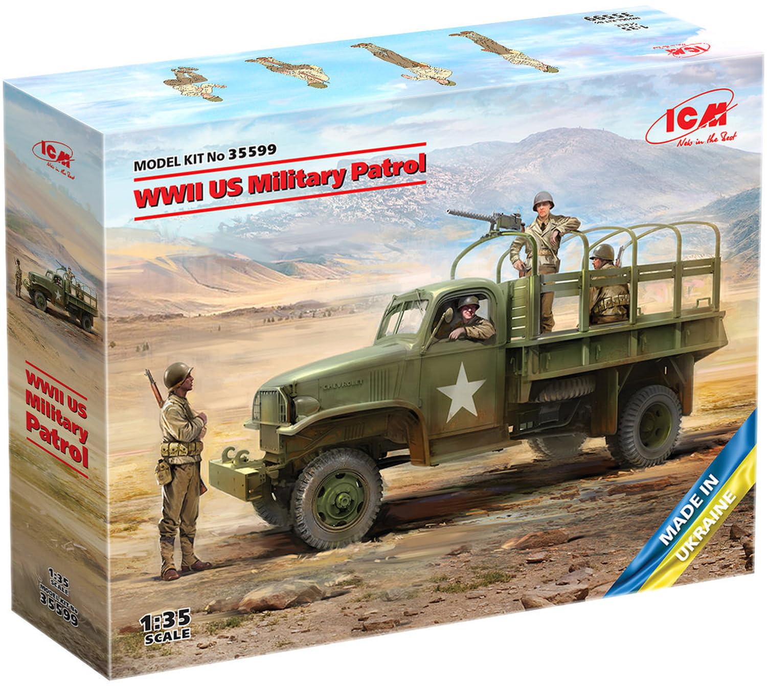 ICM 1:35 - G7107 & MG M1919A4 WWII US Military Patrol