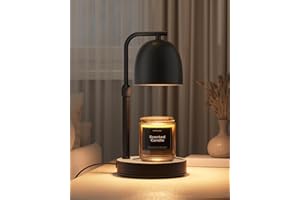Candle Warmer Lamp with Timer & Dimmable, Adjustable Height Black Candle Warmer for Jar Candles, Birthday Gifts for Women & M